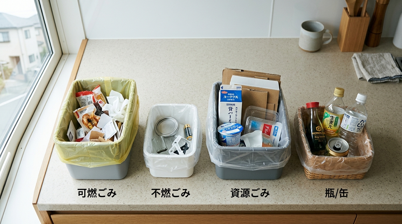まず結論｜木更津のゴミ出し4分類と3ステップ