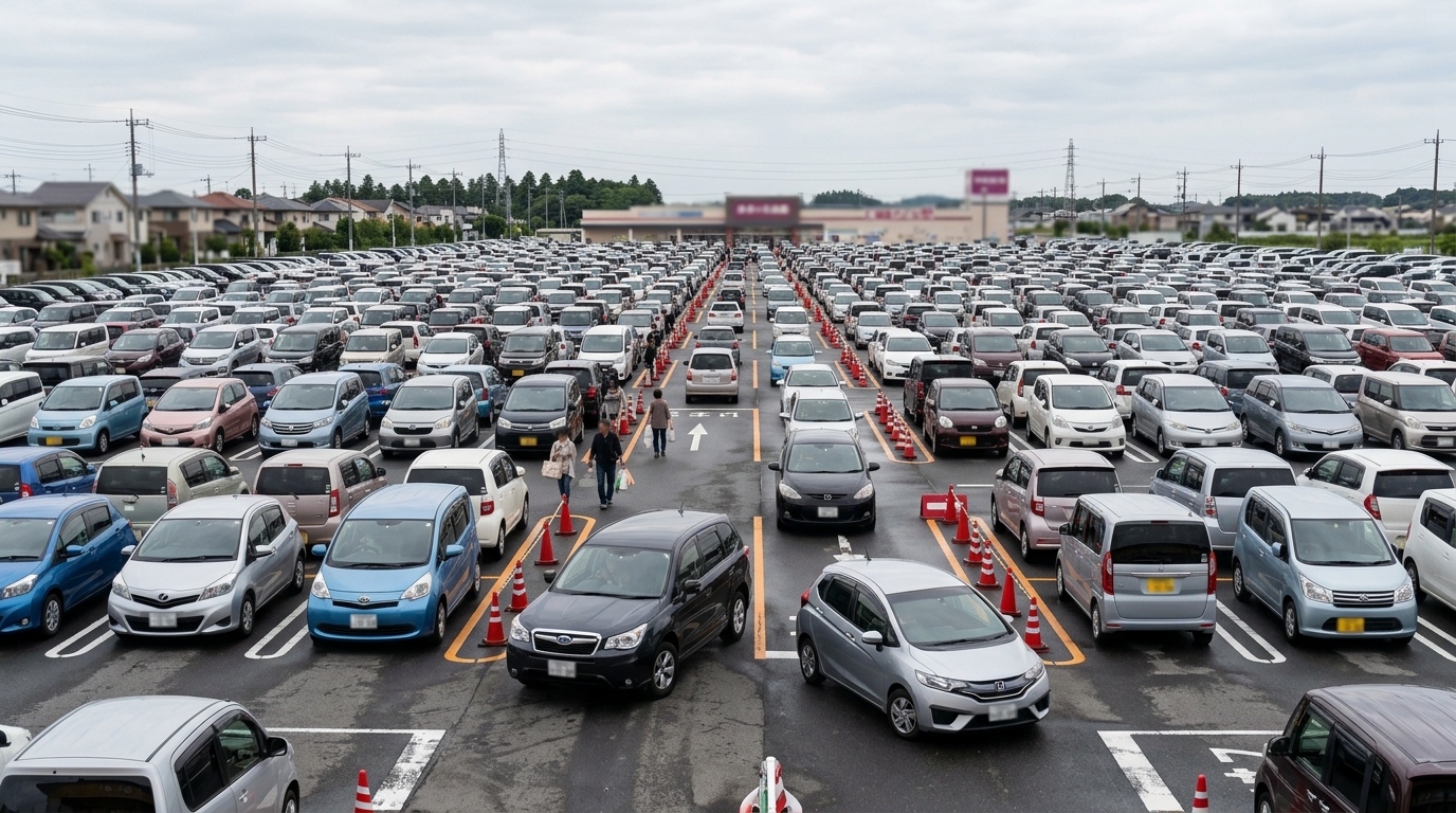 駐車場6,200台でも詰まる日がある