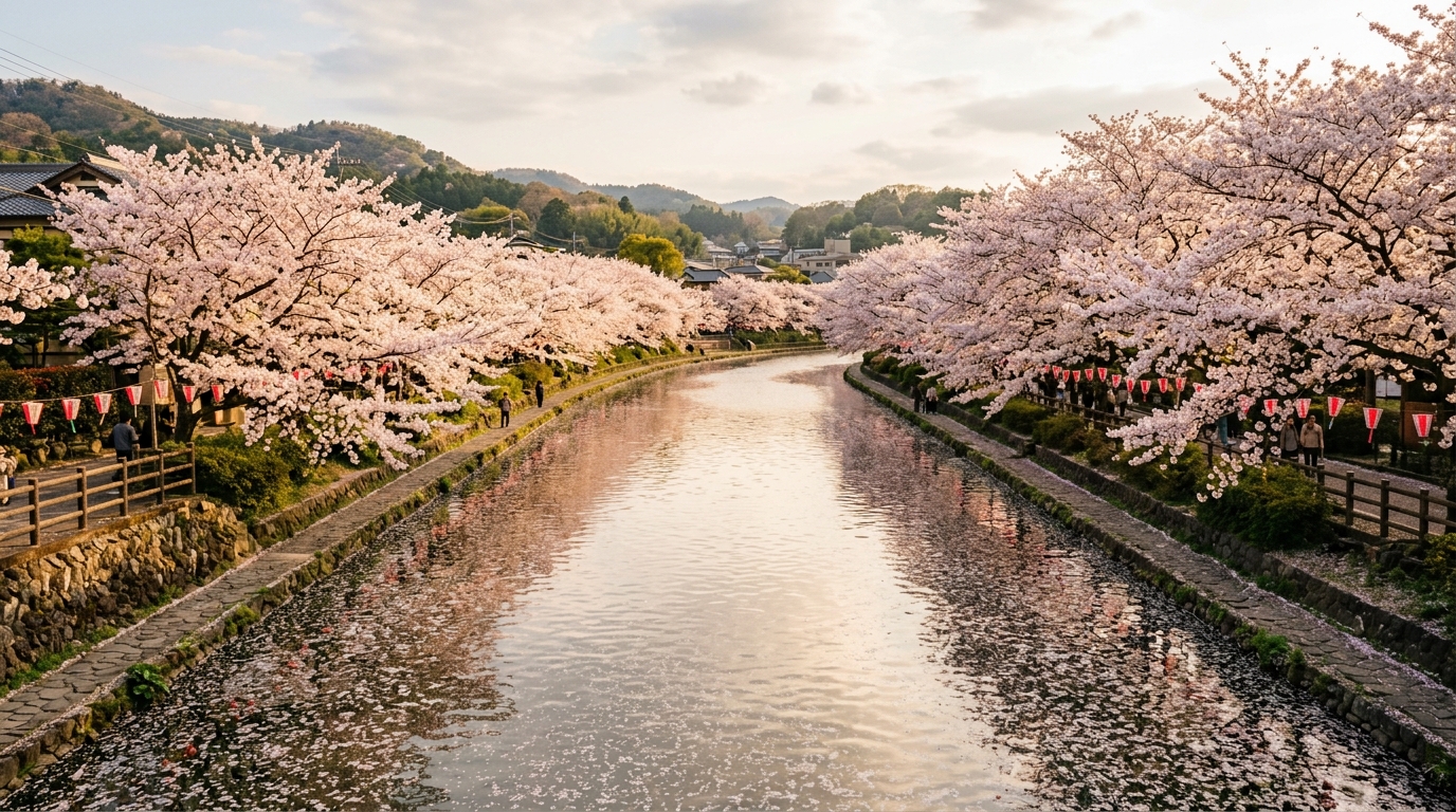 【桜まつり開催地】矢那川沿いを歩く