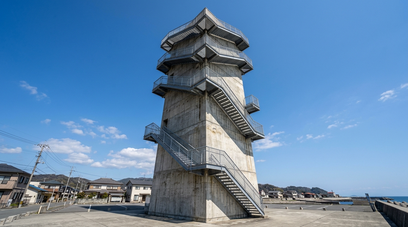 津波避難タワーの仕組みと使い方