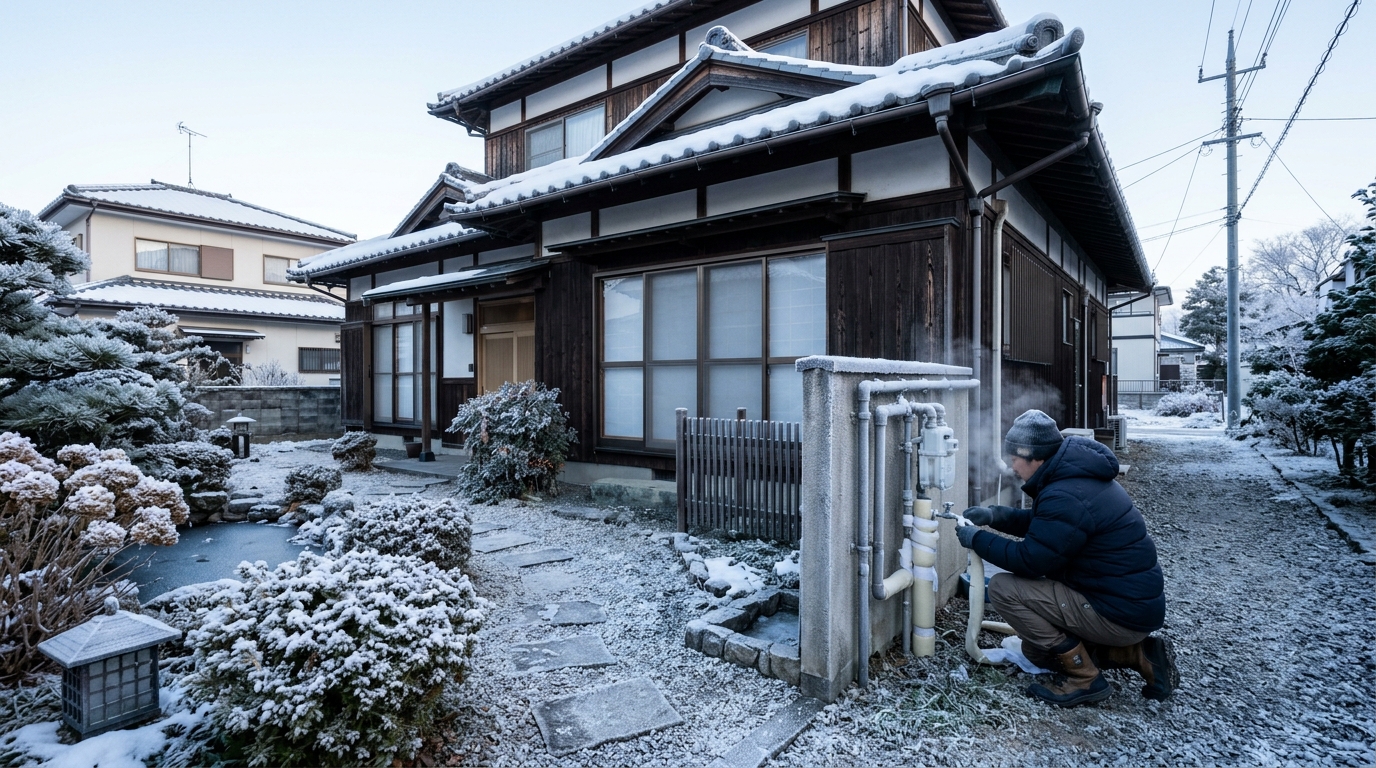 木更津の冬・水道管が凍結したときの対応